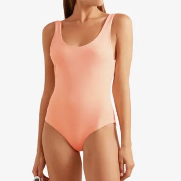 Mara Hoffman Mia One Piece UPF 50 Swimsuit Women Size L Salmon - Picture 1 of 13